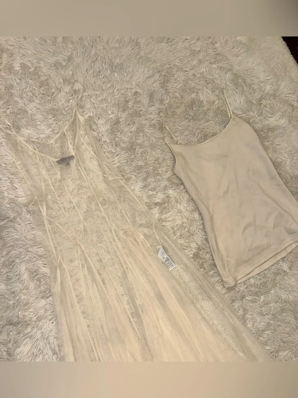 NEW AllSaints Harmonia Mesh Maxi Tofu white Dress SZ 4